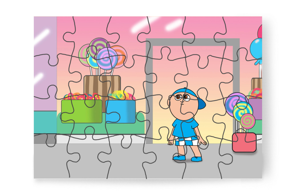 A folyosón sincsenek – Márky elveszik a plázában puzzle, 24 darab [TC46-35-P24]