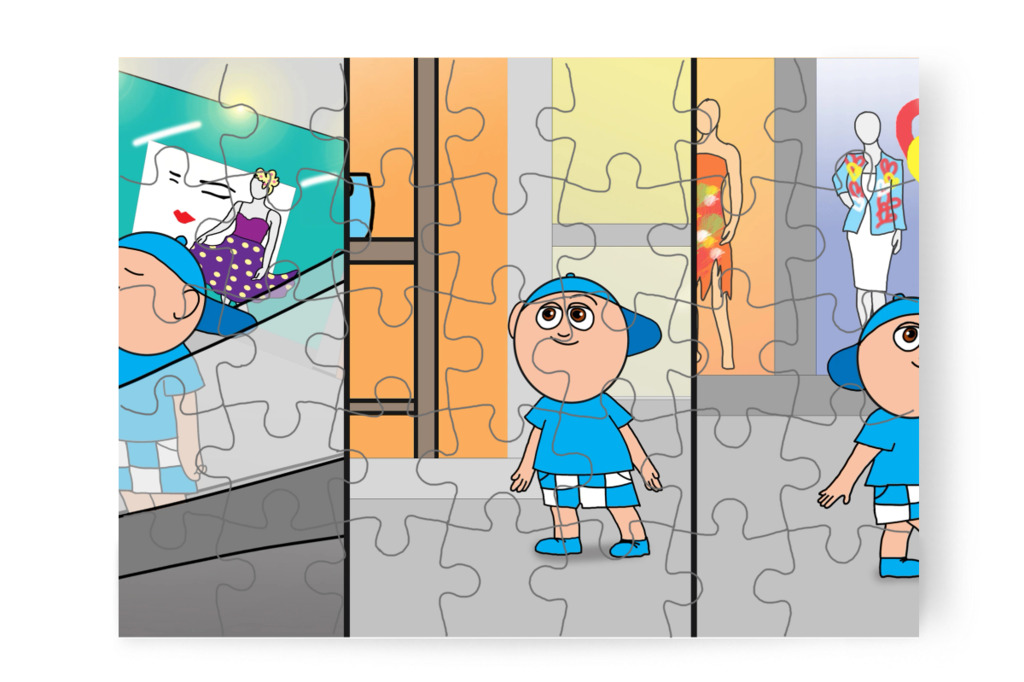 Eltéved a pláza folyosóin – Márky elveszik a plázában puzzle, 35 darab [TC46-37-P35]