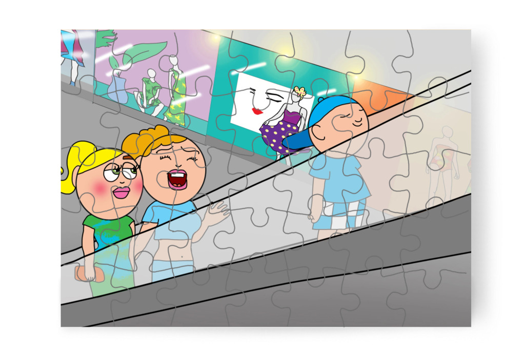 Másik emeletre megy – Márky elveszik a plázában puzzle, 35 darab [TC46-39-P35]