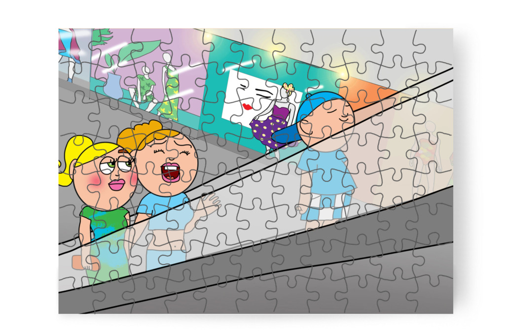 Másik emeletre megy – Márky elveszik a plázában puzzle, 88 darab [TC46-39-P88]