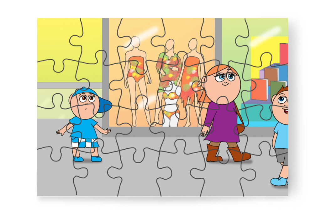 Márky kétségbeesik – Márky elveszik a plázában puzzle, 24 darab [TC46-40-P24]