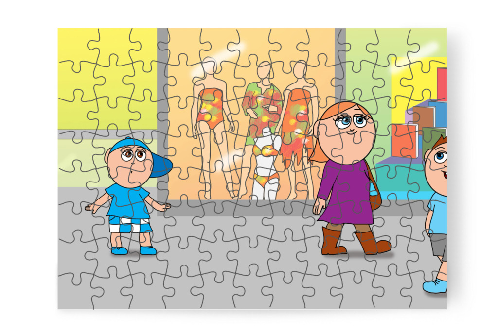 Márky kétségbeesik – Márky elveszik a plázában puzzle, 88 darab [TC46-40-P88]