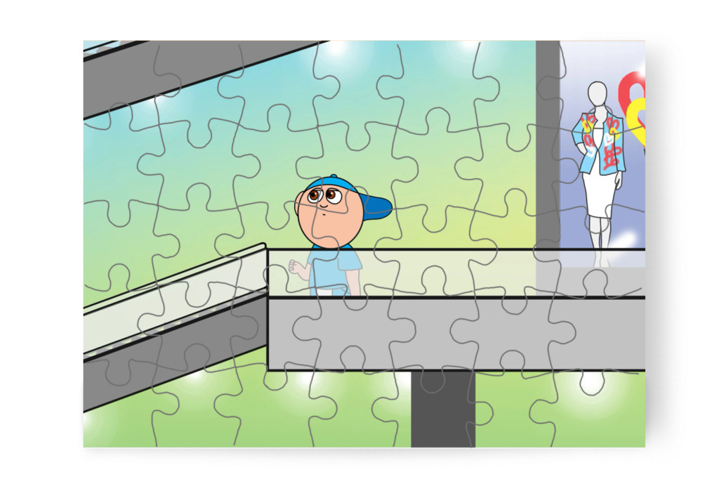 A nyomok az előcsarnokba vezetnek – Márky elveszik a plázában puzzle, 35 darab [TC46-45-P35]