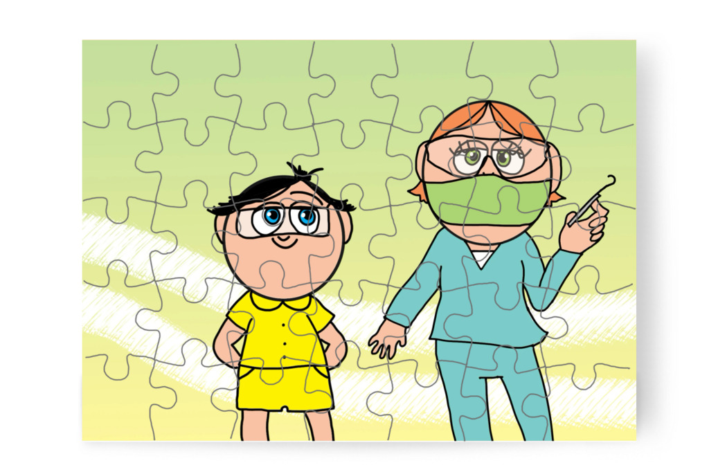 Tamás ritkán jár fogorvosnál – Tamás fogorvoshoz megy puzzle, 35 darab [TC47-04-P35]