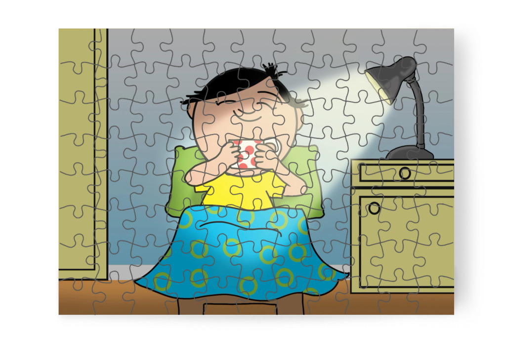 Éjjel megissza a kakaót – Tamás fogorvoshoz megy puzzle, 88 darab [TC47-10-P88]