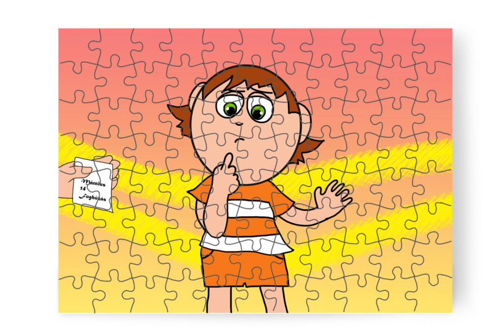 A fogorvos a fogakat vizsgálja – Tamás fogorvoshoz megy puzzle, 88 darab [TC47-13-P88]