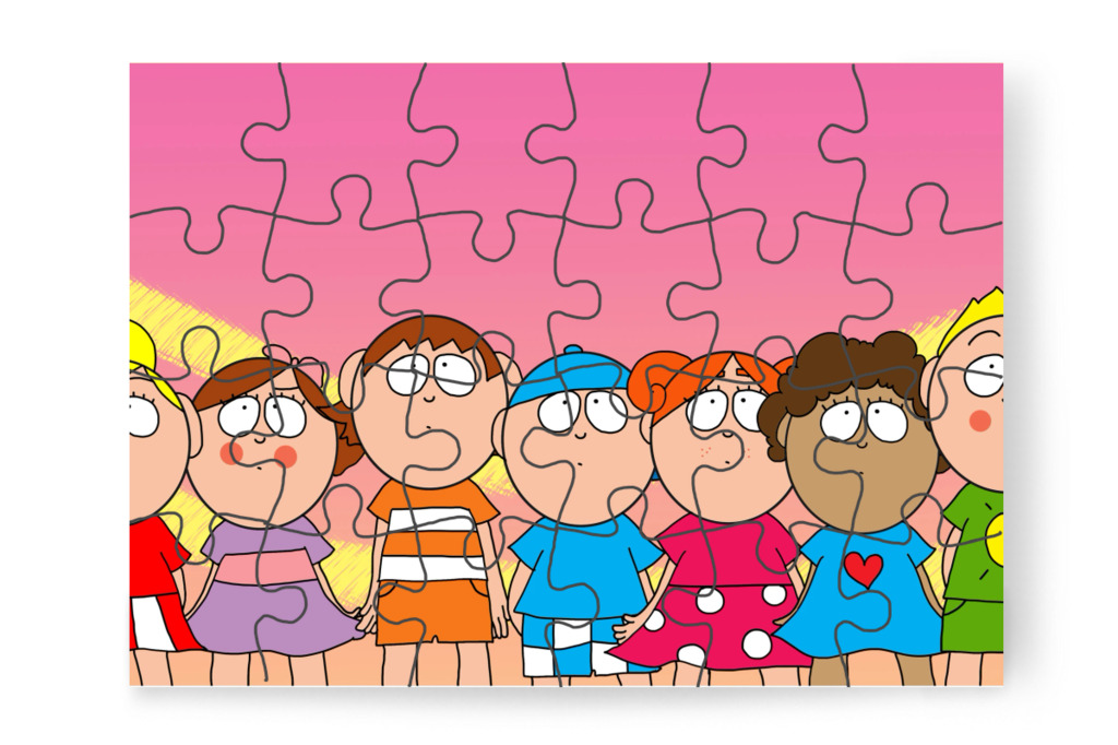 Hét gyerek fél a fogorvostól – Tamás fogorvoshoz megy puzzle, 24 darab [TC47-14-P24]