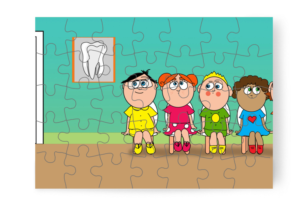 Tamás nyugodtan vár – Tamás fogorvoshoz megy puzzle, 35 darab [TC47-22-P35]