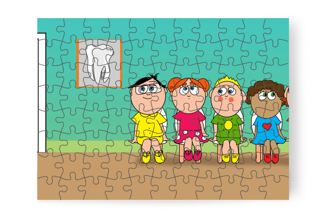 Tamás nyugodtan vár – Tamás fogorvoshoz megy puzzle, 88 darab [TC47-22-P88]