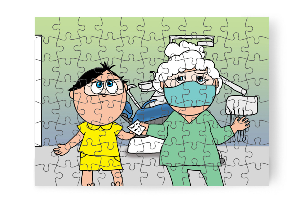 Két lyukas fogat találnak – Tamás fogorvoshoz megy puzzle, 88 darab [TC47-26-P88]