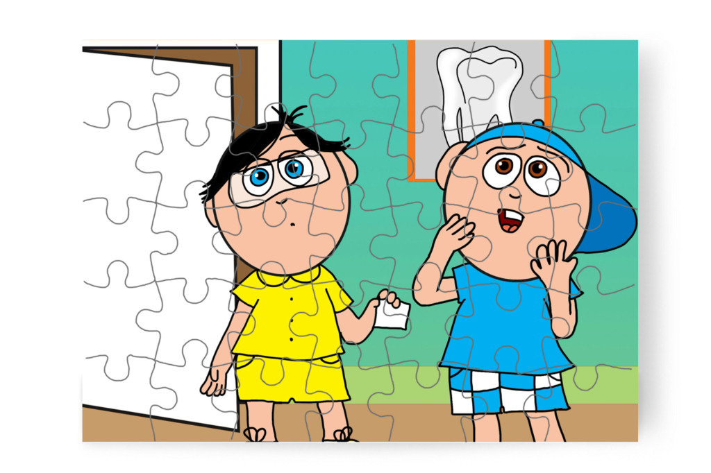 Márky a tömésről beszél – Tamás fogorvoshoz megy puzzle, 35 darab [TC47-28-P35]