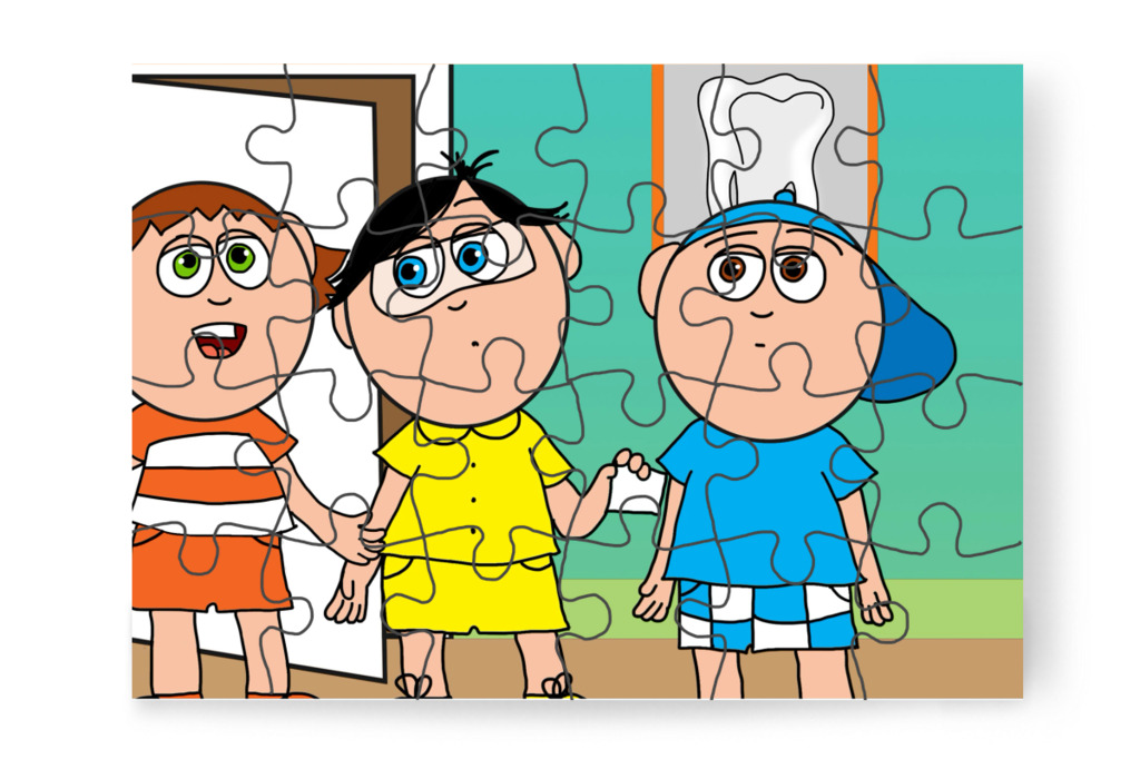 Ádám a fúrást említi – Tamás fogorvoshoz megy puzzle, 24 darab [TC47-29-P24]