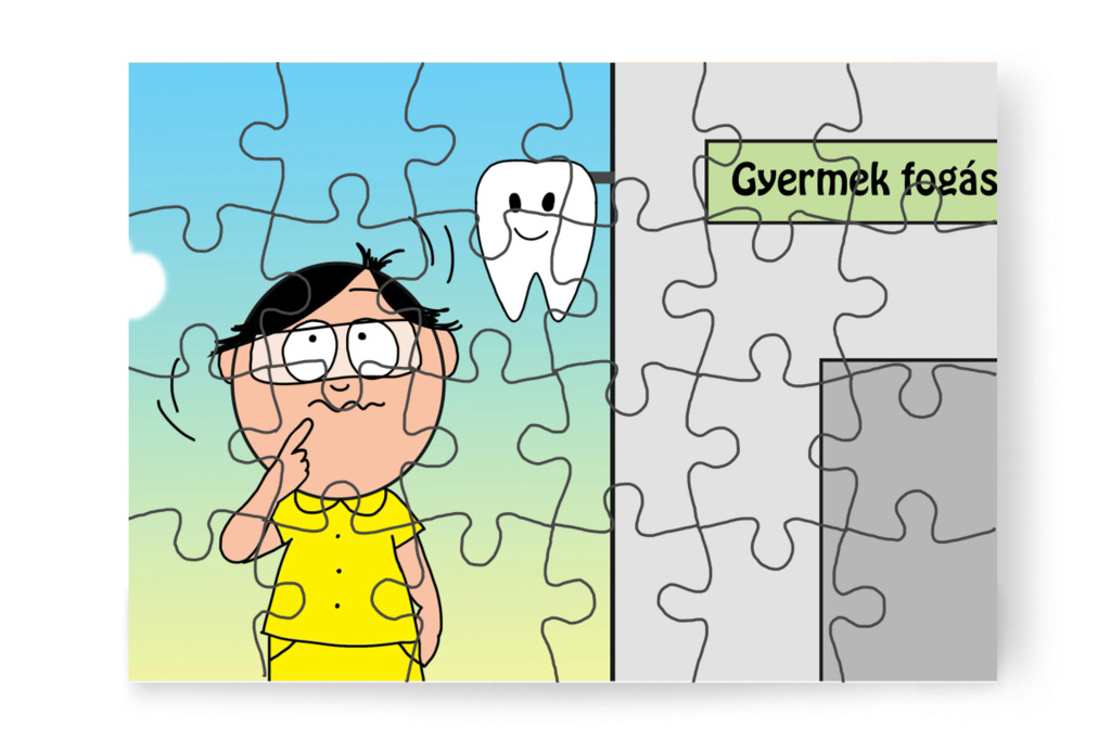Tamás megijed a történetektől – Tamás fogorvoshoz megy puzzle, 24 darab [TC47-31-P24]