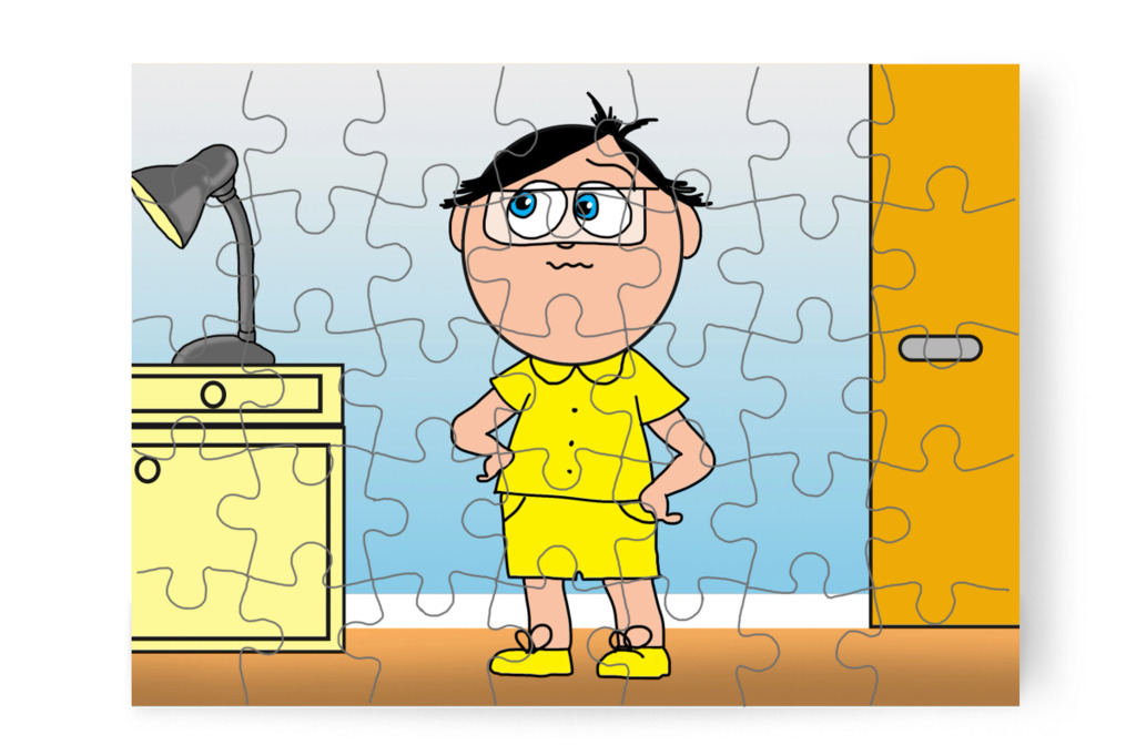 Otthon is a fogaira gondol – Tamás fogorvoshoz megy puzzle, 35 darab [TC47-32-P35]