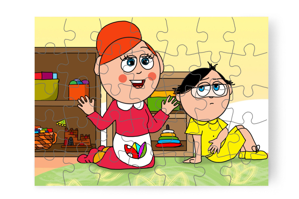 Az óvodában egyedül üldögél – Tamás fogorvoshoz megy puzzle, 35 darab [TC47-36-P35]