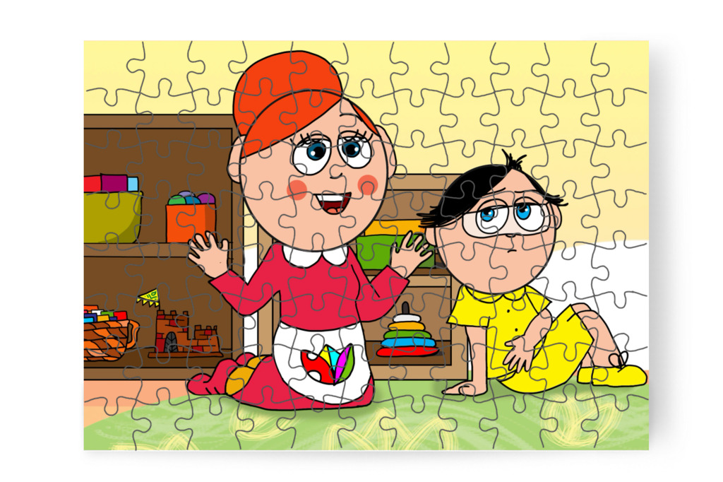 Az óvodában egyedül üldögél – Tamás fogorvoshoz megy puzzle, 88 darab [TC47-36-P88]