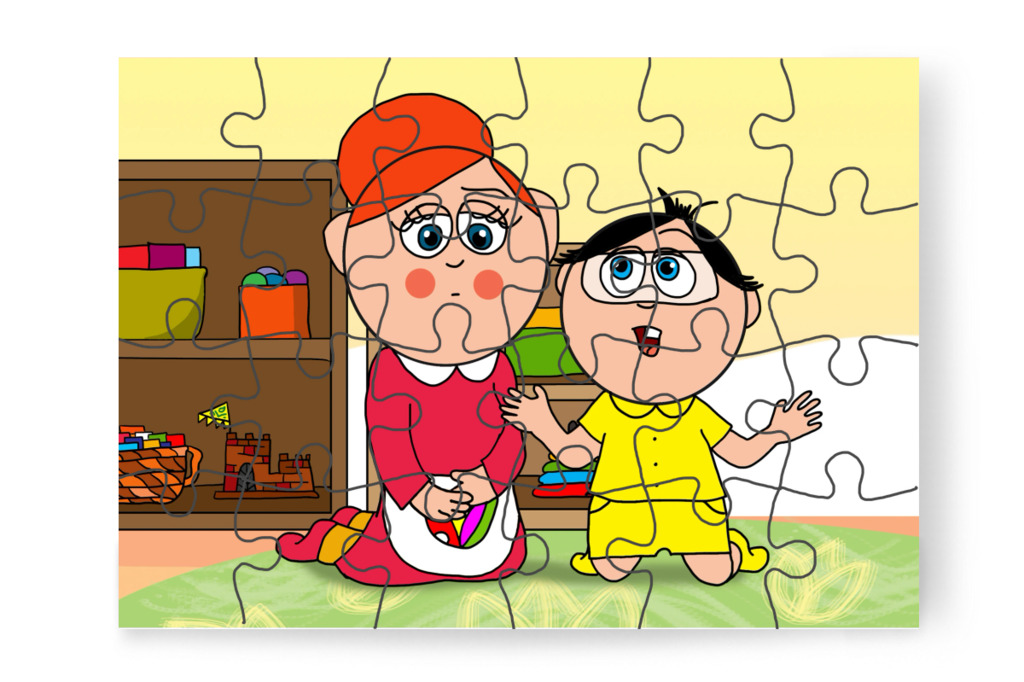 Tamás elmondja Óvónéninek a félelmét – Tamás fogorvoshoz megy puzzle, 24 darab [TC47-37-P24]