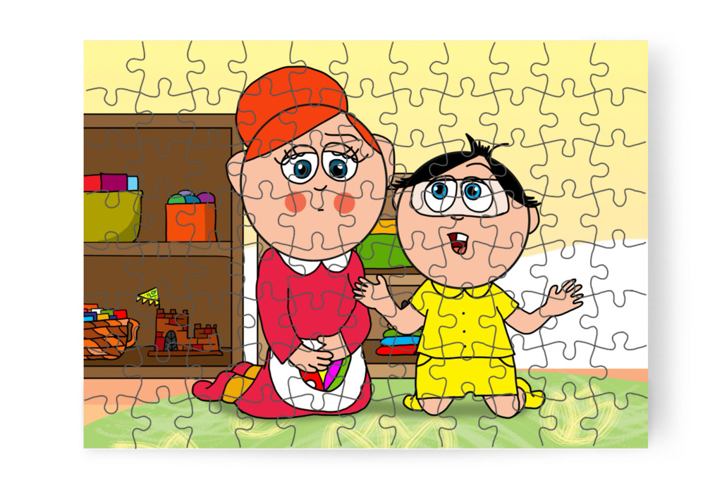 Tamás elmondja Óvónéninek a félelmét – Tamás fogorvoshoz megy puzzle, 88 darab [TC47-37-P88]