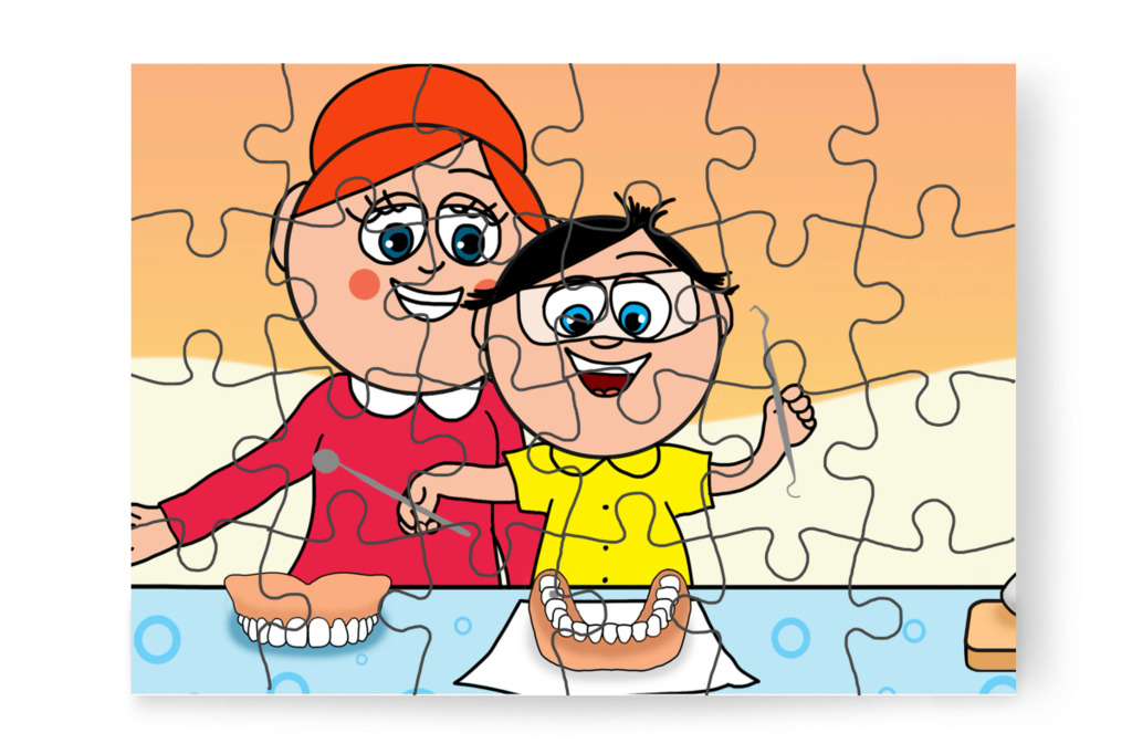 Tamás megérti a játékot – Tamás fogorvoshoz megy puzzle, 24 darab [TC47-41-P24]