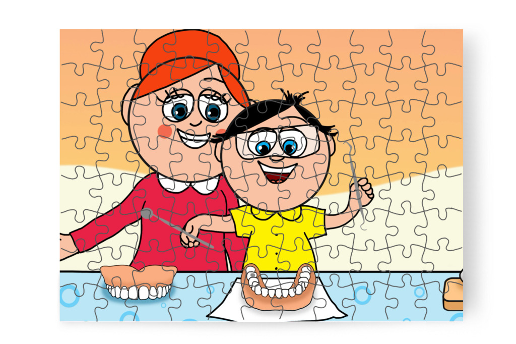 Tamás megérti a játékot – Tamás fogorvoshoz megy puzzle, 88 darab [TC47-41-P88]