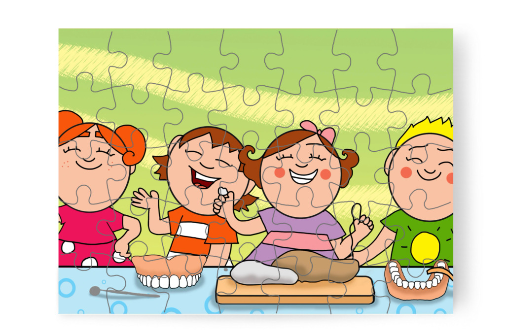 Napokig fogorvososat játszanak – Tamás fogorvoshoz megy puzzle, 35 darab [TC47-44-P35]
