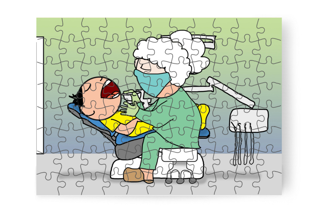 Tamás bátran visszamegy – Tamás fogorvoshoz megy puzzle, 88 darab [TC47-45-P88]