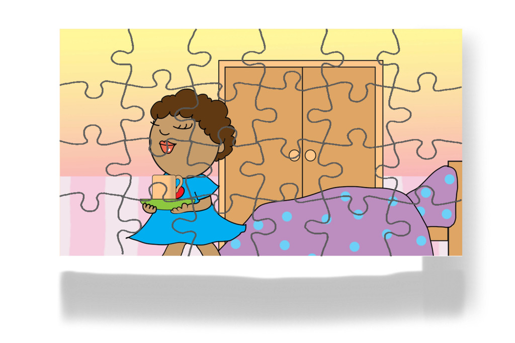 Kiviszi a koszos poharakat – Dolly és a takarítás puzzle, 24 darab [TC49-03-P24]