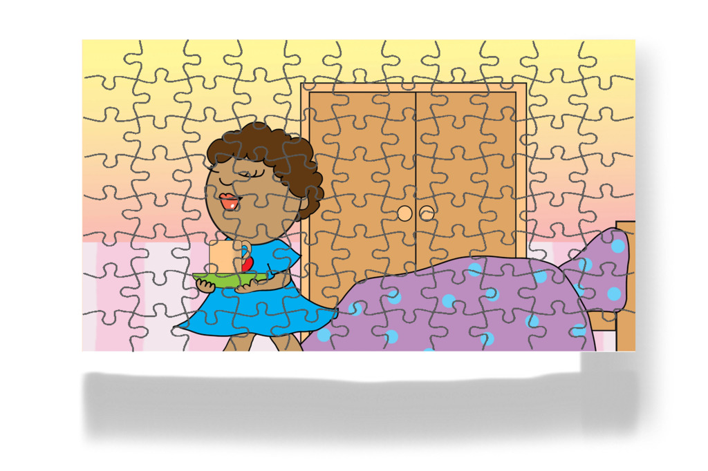Kiviszi a koszos poharakat – Dolly és a takarítás puzzle, 88 darab [TC49-03-P88]