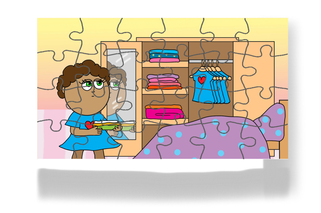 A ruhák a helyükre kerülnek – Dolly és a takarítás puzzle, 24 darab [TC49-04-P24]