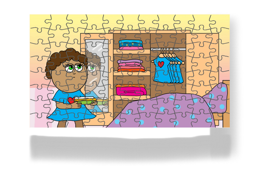 A ruhák a helyükre kerülnek – Dolly és a takarítás puzzle, 88 darab [TC49-04-P88]