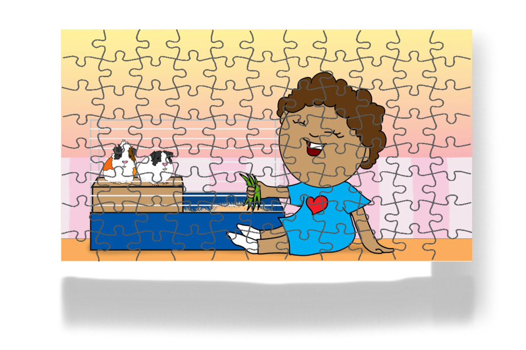 Bubit és Pufit is eteti – Dolly és a takarítás puzzle, 88 darab [TC49-05-P88]