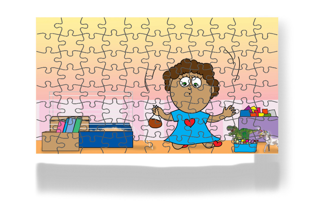 Bubi és Pufi kiszöknek – Dolly és a takarítás puzzle, 88 darab [TC49-18-P88]
