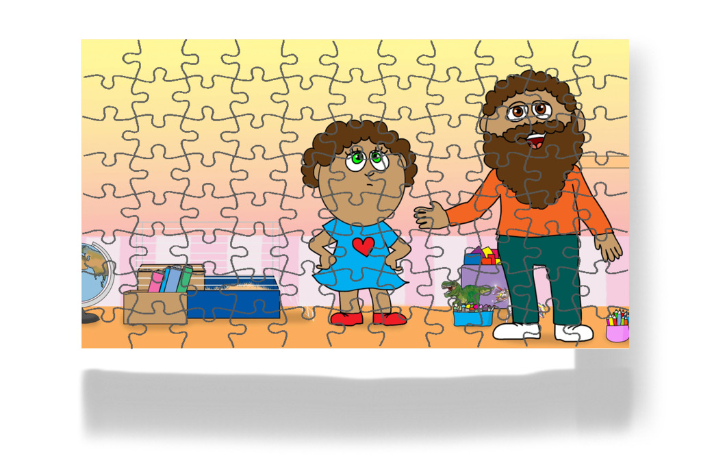 Apa keresni kezdi a malacokat – Dolly és a takarítás puzzle, 88 darab [TC49-20-P88]