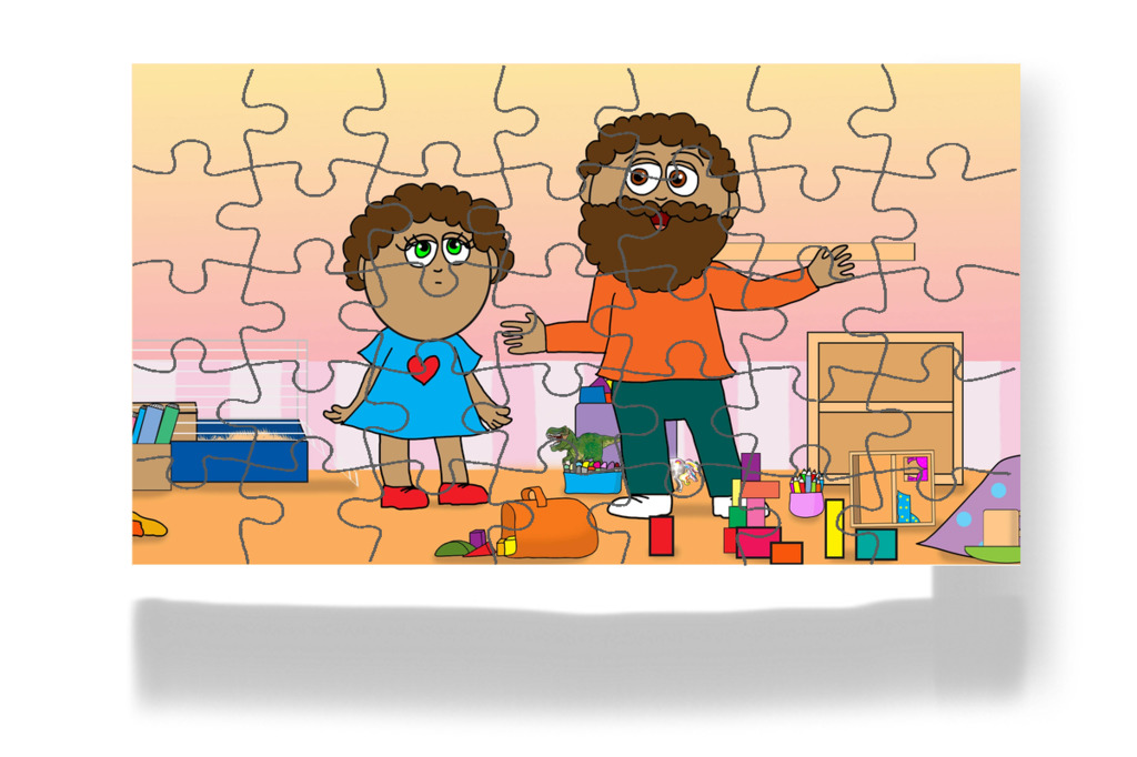 A ruhák és az ágy alatt keresnek – Dolly és a takarítás puzzle, 35 darab [TC49-22-P35]