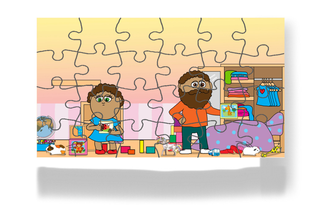 A malacok mindig odébb futnak – Dolly és a takarítás puzzle, 24 darab [TC49-25-P24]
