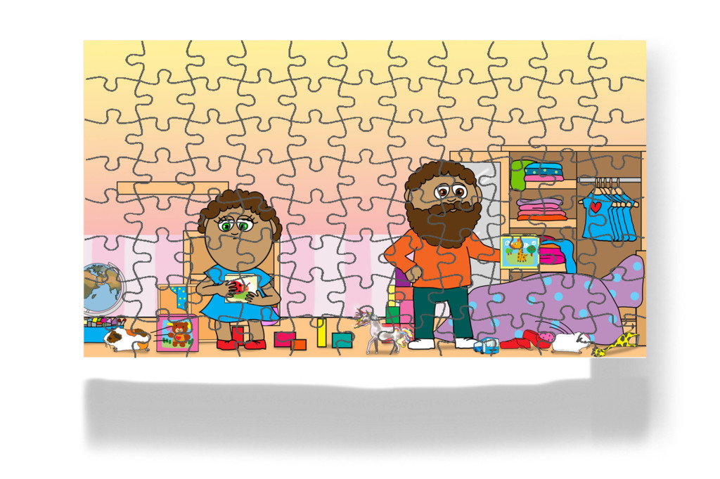 A malacok mindig odébb futnak – Dolly és a takarítás puzzle, 88 darab [TC49-25-P88]