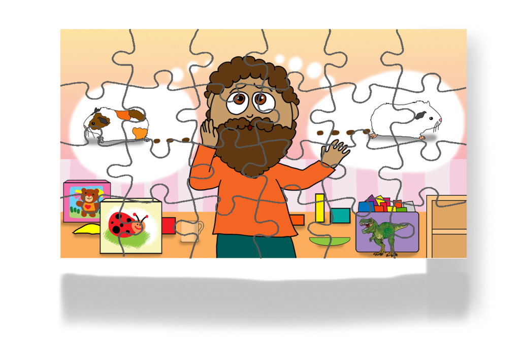 Anya hamarosan hazaér – Dolly és a takarítás puzzle, 24 darab [TC49-27-P24]