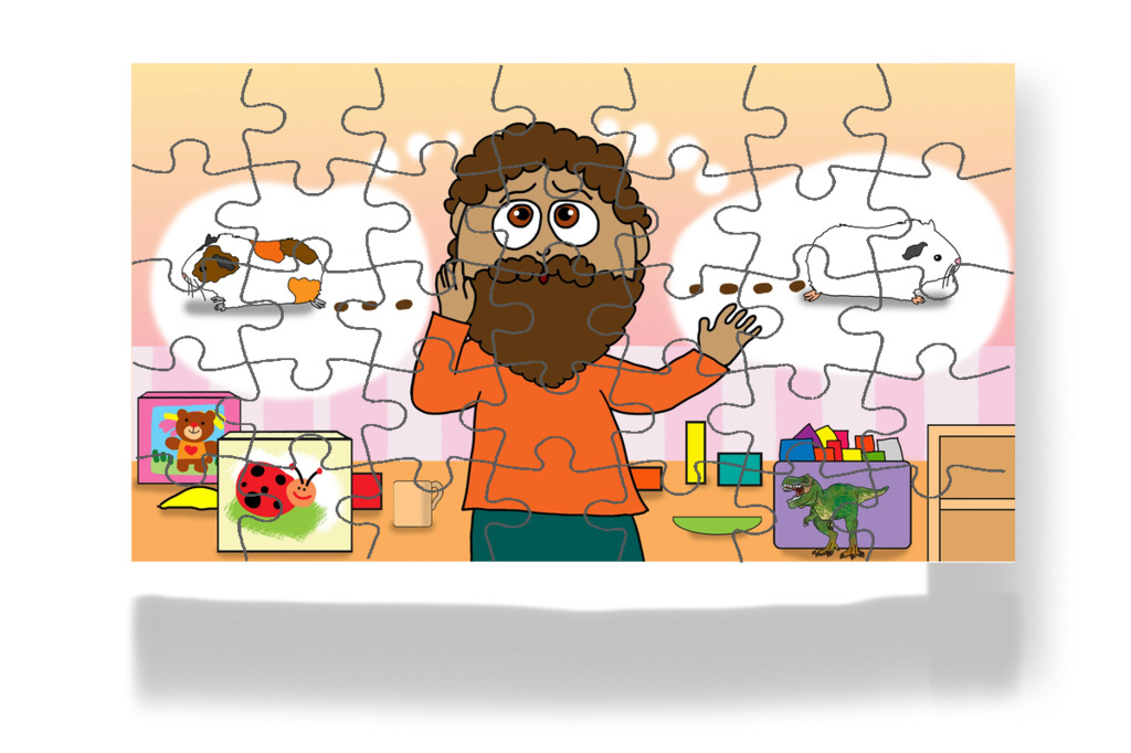 Anya hamarosan hazaér – Dolly és a takarítás puzzle, 35 darab [TC49-27-P35]