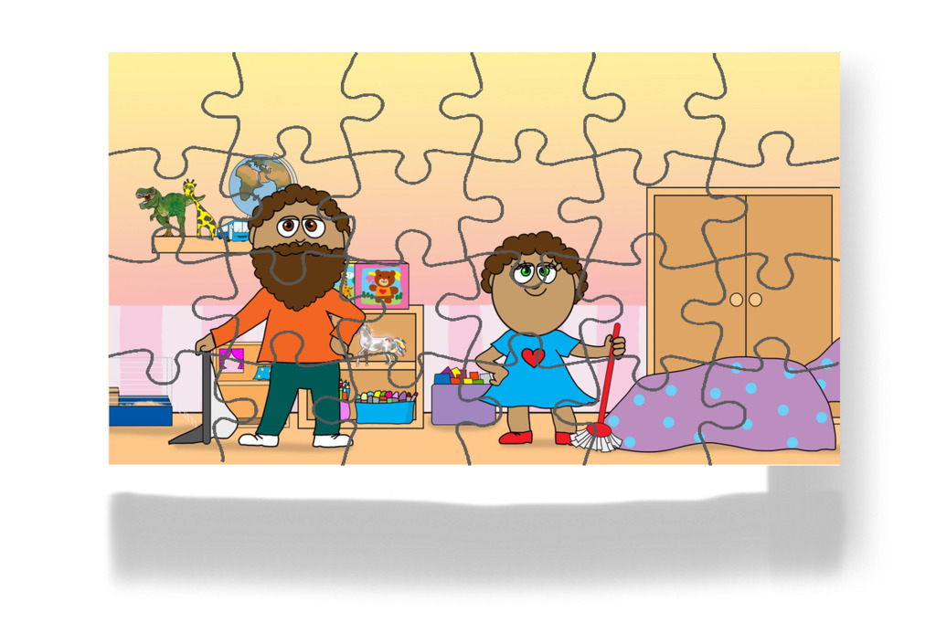 Porszívóznak és felmosnak – Dolly és a takarítás puzzle, 24 darab [TC49-29-P24]