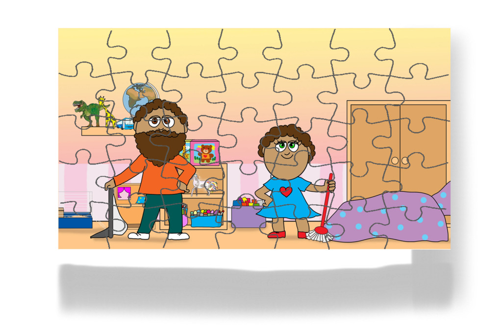 Porszívóznak és felmosnak – Dolly és a takarítás puzzle, 35 darab [TC49-29-P35]