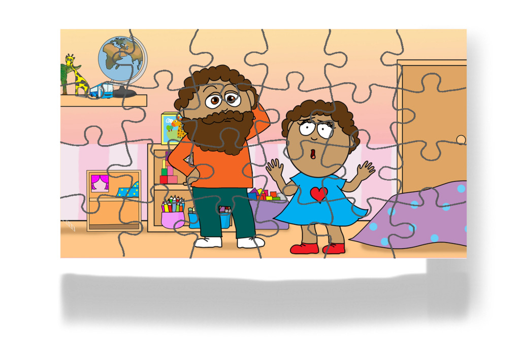 Dolly aggódik Bubiért és Pufiért – Dolly és a takarítás puzzle, 24 darab [TC49-31-P24]