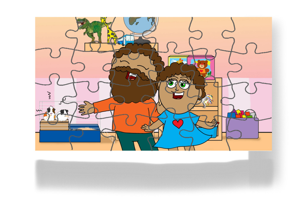 Apa megtalálja a malacokat – Dolly és a takarítás puzzle, 24 darab [TC49-33-P24]