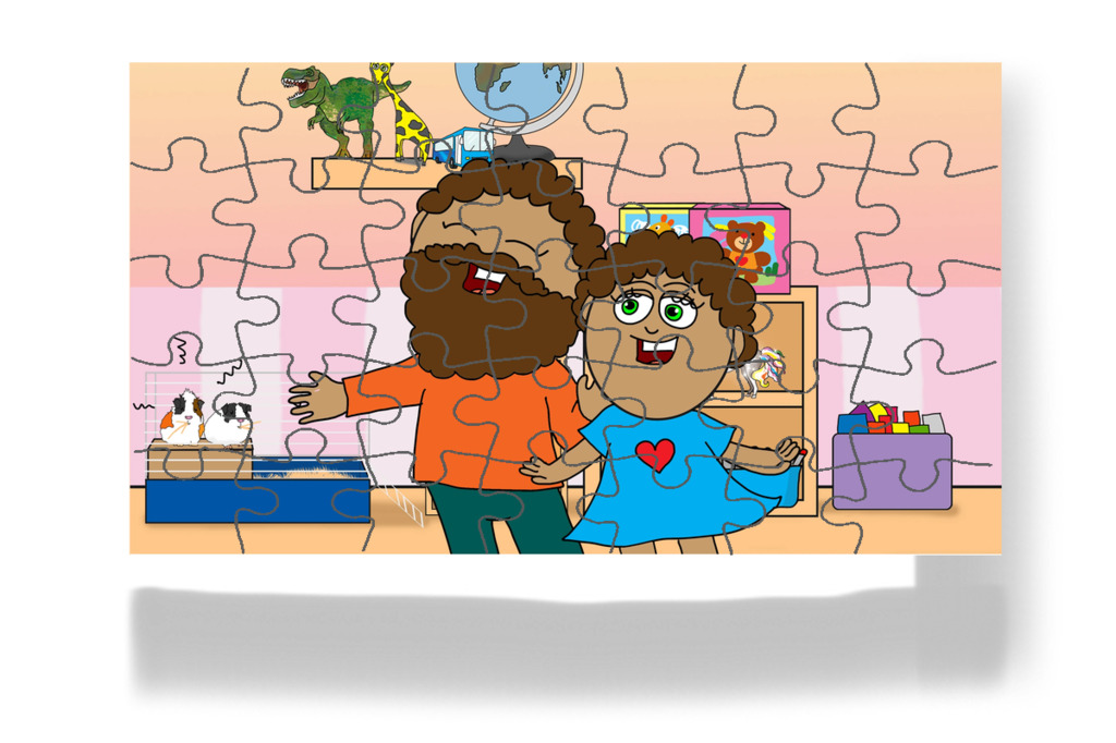 Apa megtalálja a malacokat – Dolly és a takarítás puzzle, 35 darab [TC49-33-P35]