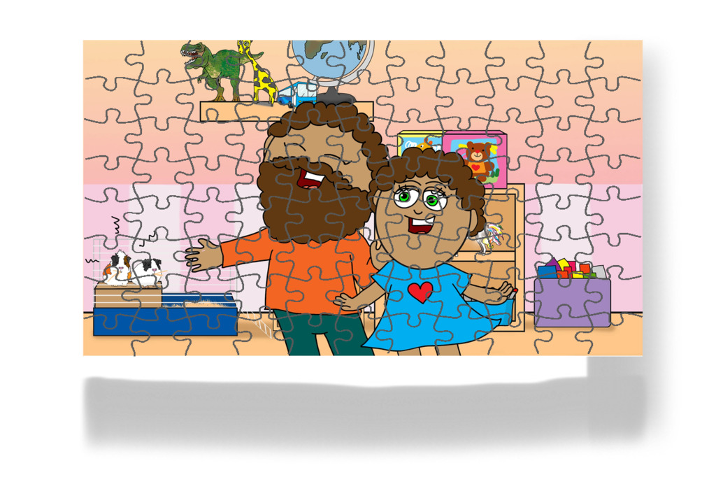 Apa megtalálja a malacokat – Dolly és a takarítás puzzle, 88 darab [TC49-33-P88]