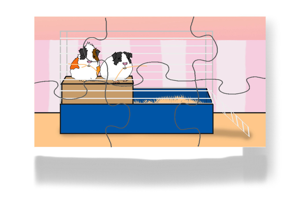 Bubi és Pufi visszatérnek a ketrecbe – Dolly és a takarítás puzzle, 6 darab [TC49-34-P06]